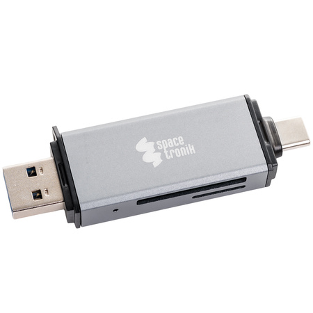 Spacetronik SPU-CR06 czytnik kart SD USB-A i USB-C