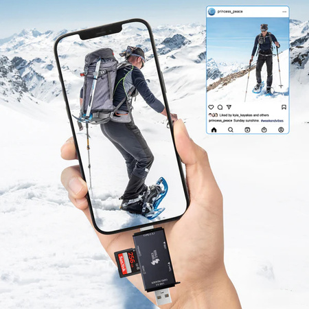 Czytnik kart 6 in 1 SD3.0 TF3.0 5Gbps SPU-CR07