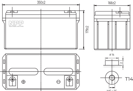 Gel-Batterie NPG 12V 65Ah NPP AGM DEEP GEL
