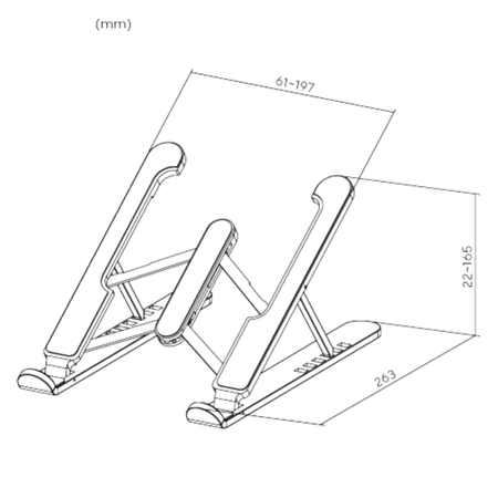 Składana Regulowana Podstawka pod Laptopa SPP106B czarny