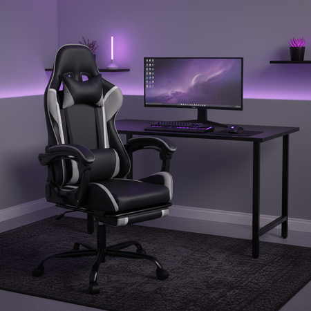 Spacetronik Rally 1.0 gaming chair black and gray