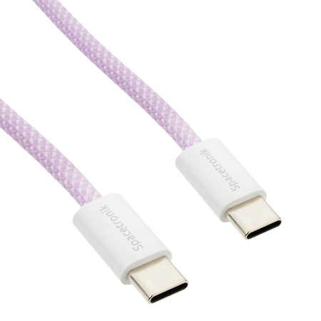 Kabel USB-C PD100/240W Spacetronik 2m fialový