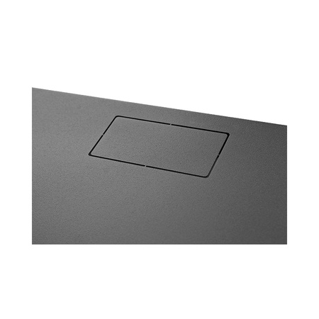 19'' RACK 6U 600x450mm BLACK Sklenené dvere