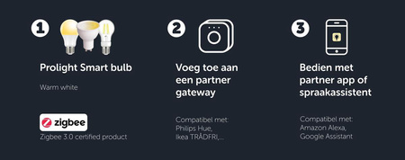 Chytrá žárovka WiFi Prolight E27 8W