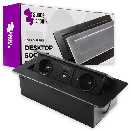 Spacetronik SPS-D24CB Arbeitsplatten-Steckdosenöffnung
