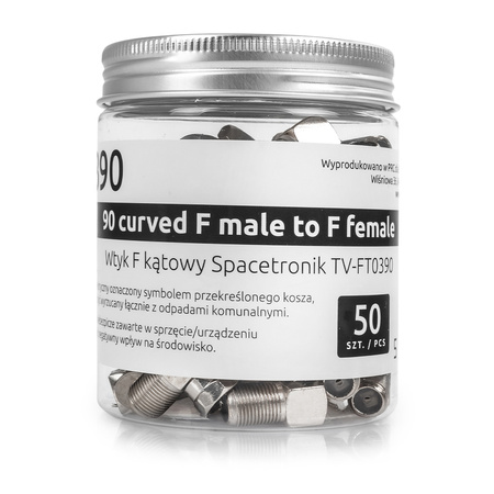 Spacetronik TV-FT0390 angle F connector Box 50pcs