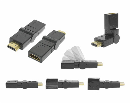 Hmotnosť adaptéra HDMI - konektor Uhol HDMI 180/otáčanie 360
