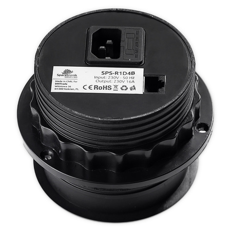 Spacetronik SPS-R1D3W V2 round tabletop socket