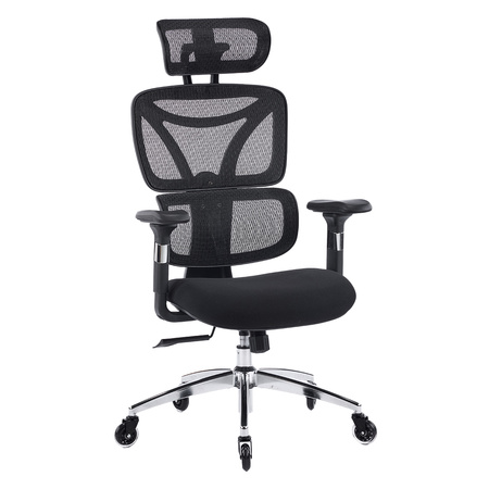 Regulowany Fotel biurowy obrotowy 4D NERO Czarny