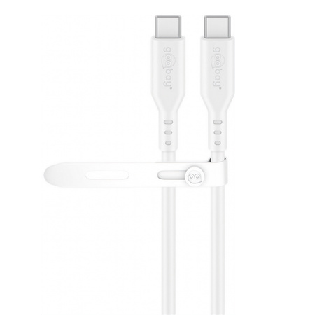 Kabel USB-C 2.0 Goobay silikonowy biały 1.5m