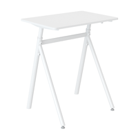 Białe biurko stojące regulowane gazowo 70x50 SPR BUDDY 21 MWW