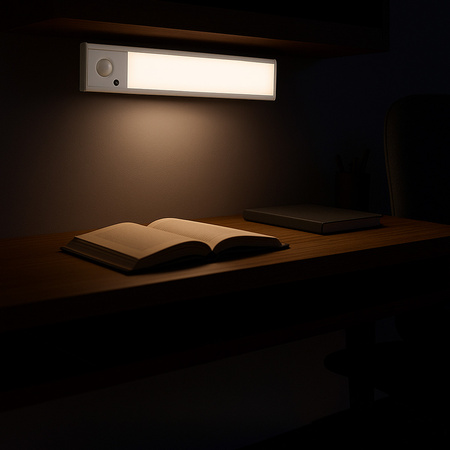 Bezprzewodowa lampa LED Czujnik ruchu 20cm Srebrna