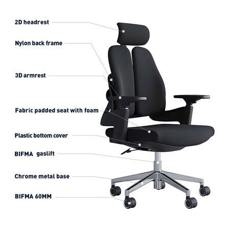 Otočná kancelářská židle Barry černá