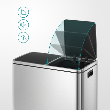 Funky Trash Can Silver Black Spacetronik Podwójny