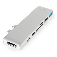 Multiport USB-C to 2x USB 2x USB-C for Macbook