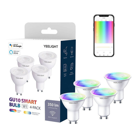LED-Glühbirne GU10 5W RGB Smart Yeelight W1 4pak
