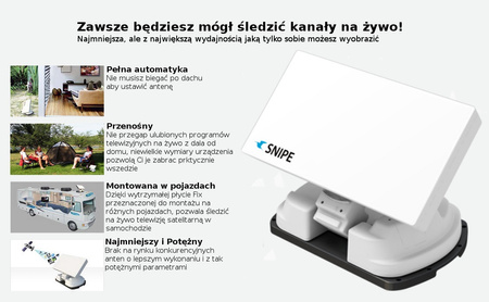 SelfSat Snipe 4 Single BT automatická SAT anténa