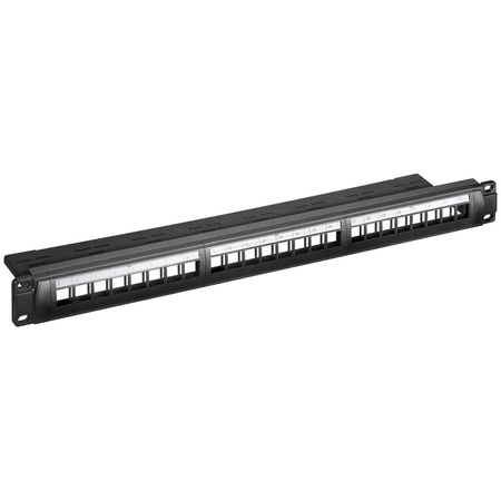 Keystone Panel 24-Port Rack 19" Snap In Goobay