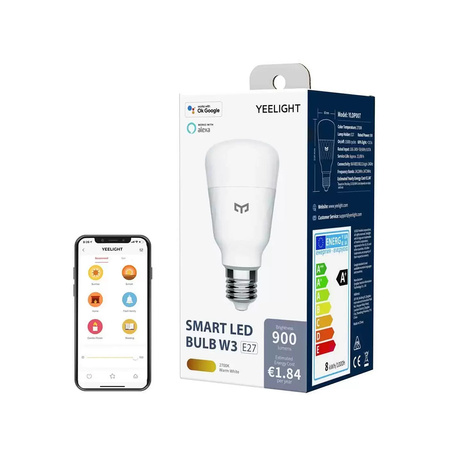 LED žiarovka E27 8W Yeelight Smart W3 stmievateľná