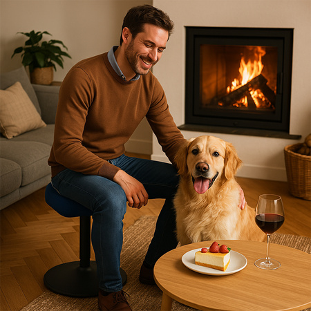 Zippy active ergonomic hocker (white-gray)