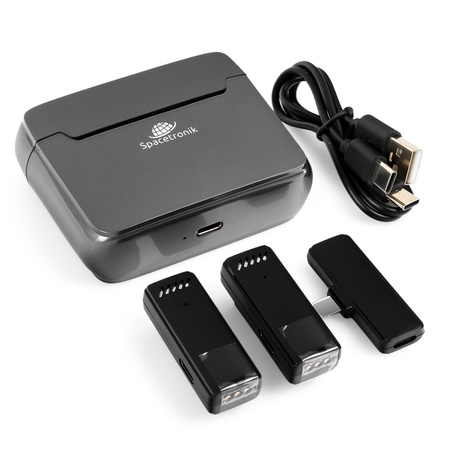 2x bezdrátový mikrofon USB-C