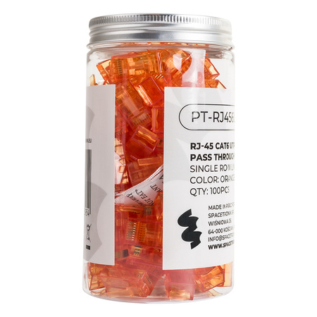 RJ45 cat 6 UTP přímý průchozí konektor PT-RJ456UO-1 100ks