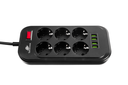 Napájací pásik Spacetronik SR-204 Porty 6 4USB