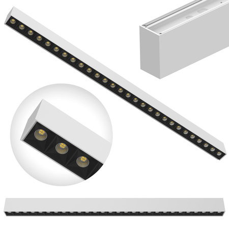 Lampa sufitowa do biura LED GLOW D24 4000K Biała