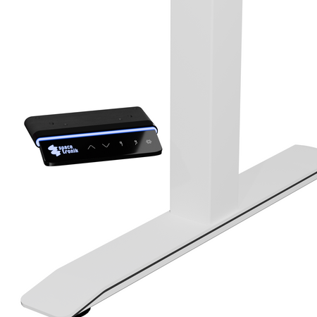 Biurko elektryczne Spacetronik SPE 232OW białe blat 138x80 Orzech Ambasador