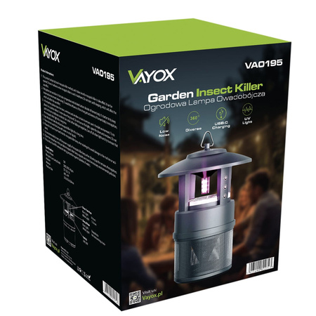 Stojanová/závesná 5W UV lampa proti hmyzu VAYOX VA0195
