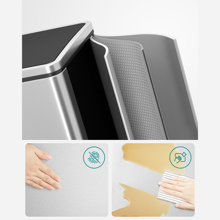 Funky Trash Can Silver Black Spacetronik Podwójny