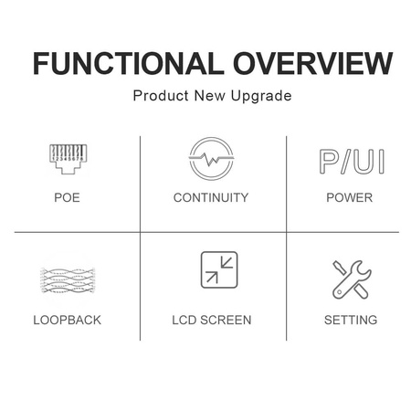 Profesionální tester sítě LAN POE Noyafa NF-488