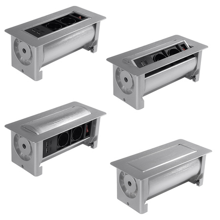 Spacetronik SPS-O24CS V2 countertop swivel socket