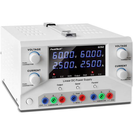 Laboratory power supply 2x60V 2.5A PeakTech6192 USB