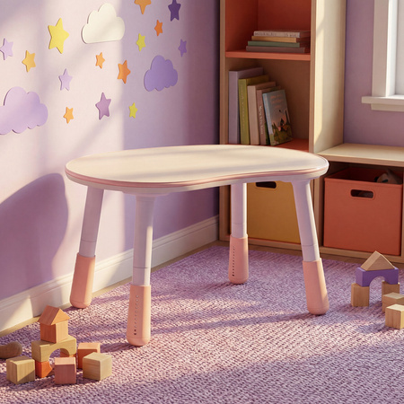 Zestaw mebli dziecięcych Spacetronik – stolik SPEX201 i sofa SPC-XD-24 różowy