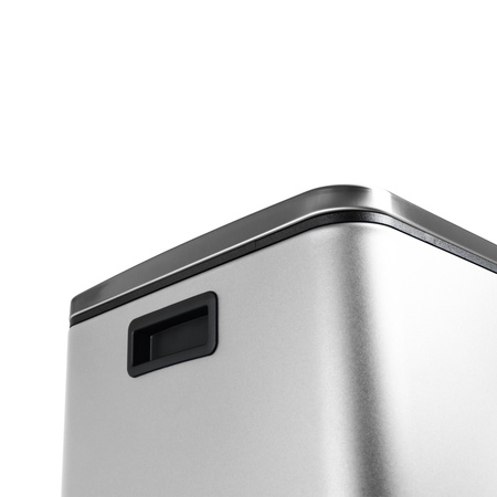 Funky Trash Can Silver Black Spacetronik Podwójny