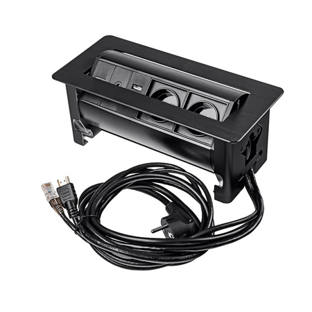 Spacetronik SPS-O26S V2 countertop swivel socket