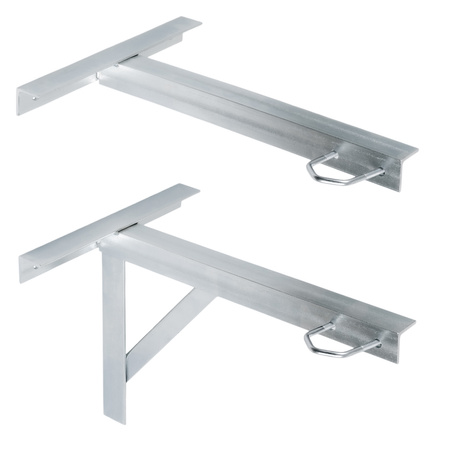 Mast wall bracket 25cm with support set of 2pcs.