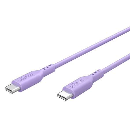Kabel USB-C 2.0 Goobay silikonowy fioletowy 1.5m