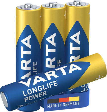 VARTA Longlife Power Battery LR03 AAA 15V 4 ks.