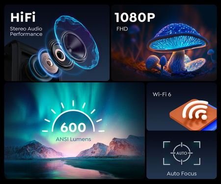 WiFi6 1080p smart TV LCD projektor Yaber PRO U6