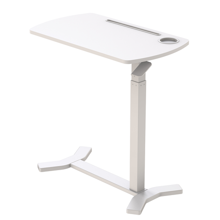 Adjustable table on wheels Buddy white