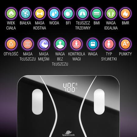 Spacetronik Smart BMI WiFi BT TUYA SL-BS01 scale