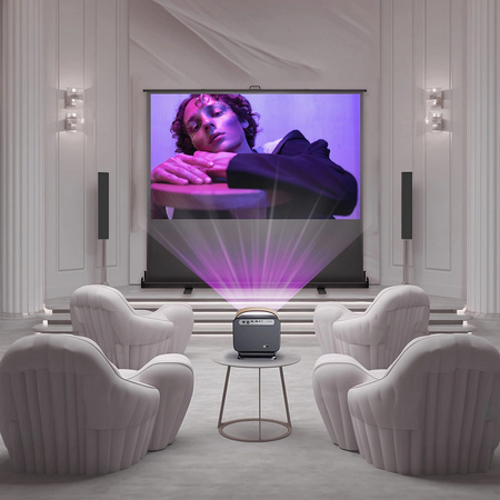 Floor Projection Screen Developable 100" 4k 16:9