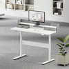 Mobile Dual-Motor Sit-Stand Desk Shelf Drawers