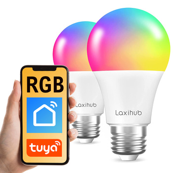 RGB WiFi E27 smart bulb Tuya Laxihub x2
