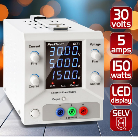 Laboratorní zdroj 30V 5A PeakTech 6171
