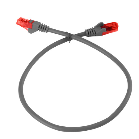 RJ45 CAT 6 U/UTP AWG24 sivý 3m kábel