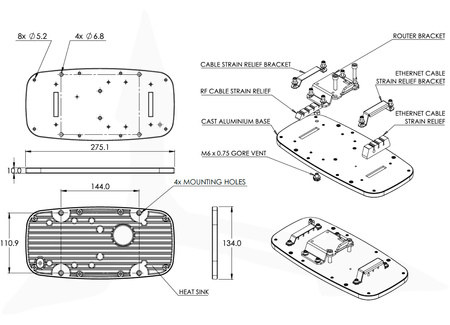 Antena 5w1 WiFi/GPS MIMO4x4 Poynting EPNT-7-V1-02