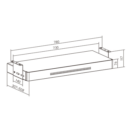 Under-Desk Storage Drawer with Shelf Large White